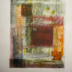 Piramidal Grafica, Guanajuato Mexico by Scott D.S. Young  Image: Reworked first monotype print adding bold colors