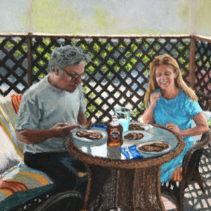 The Family at Breakfast, version 2-- Rikki's Wild Ride by Holly Masri