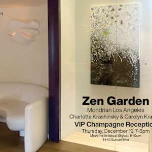 Splish - Splash by Carolyn Kramer  Image: Mondrian Hotel, Sunset Blvd., LA - exhibit Zen Garden -  December 24 - January 25