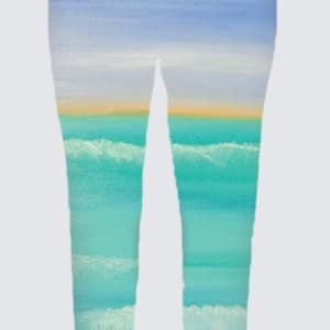 Jackie Stretch Cigarette Pants - Cresent Beach by Barbara J Zipperer