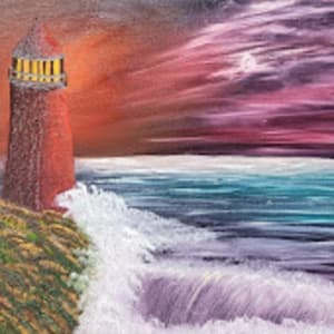 Red Night Light by Barbara J Zipperer