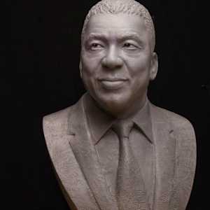 Robert L (Bob) Johnson Bust for Television Hall of Fame by Richard Becker 