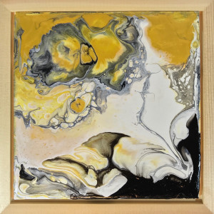 Gold Marble Flow I by Chelsea Davis
