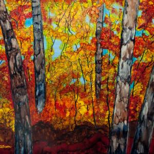 Fiery Fantasy Forest by Jane D. Steelman