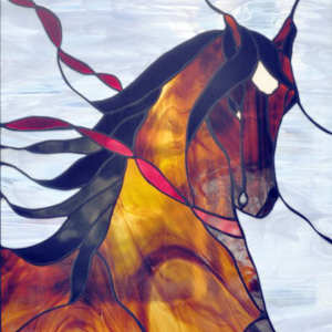Stained Glass Horse by Jane D. Steelman, Image 2.
