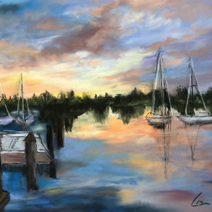 Vero Beach City Marina by Lisa Rose Fine Art
