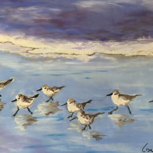 Sanderlings by Lisa Rose Fine Art