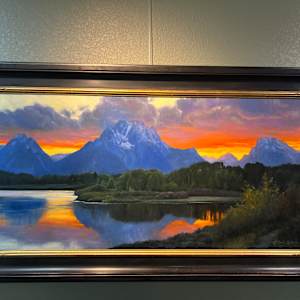 Heaven's Threshold: Grand Teton Sunset by Anna Rose Bain 