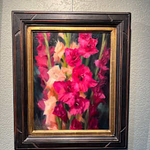 Pink Gladiolas by Anna Rose Bain 