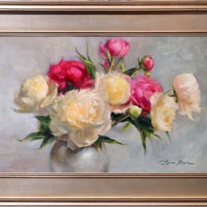 Pink and White Peonies by Anna Rose Bain 