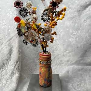 Blissful Button Tree 004 by Deborah A. Berlin