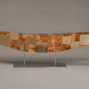 Boat with Copper Leaf and Squares by Julie and Ken Girardini