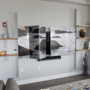 TV Cover with Shelves by Julie and Ken Girardini 