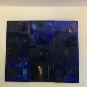 Humble Warrior (The Night) by aNna rybaT  Image: hanging at studio location, prior to sale