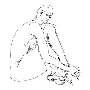 Works on Paper by aNna rybaT  Image: Man Resting