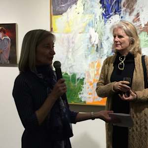 Believe in Yourself by aNna rybaT  Image: Nancy Rehkopf, Director of Marin MOCA talking about my painting, 