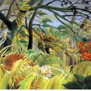 Bright Path Shining by aNna rybaT  Image: inspired by this piece by Henri Rousseau, “Tiger in A Tropical Storm, Surprised"