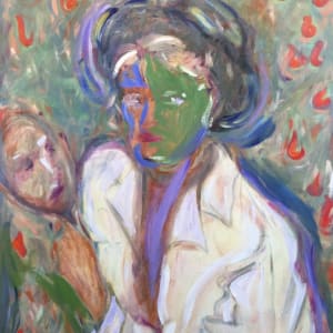 Self Portrait (Green Face) by aNna rybaT