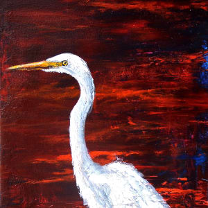 Sunset Egret by Larry "Kip" Hayes
