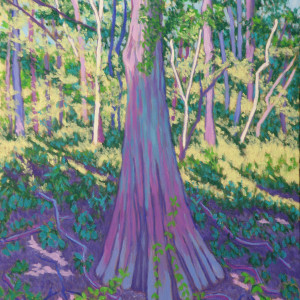 Cypress in Slanting Light by Peggy Walters