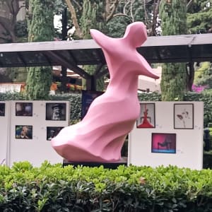 MD VIII - Falling With Grace (Large pink) by Claire Becker 