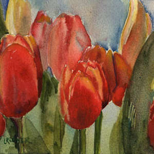 Spring's Arrival of Tulips by Lynette Redner