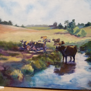 Cool Place by the Stream by Lynette Redner 