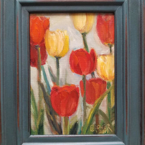 Tulips Finally! by Lynette Redner 