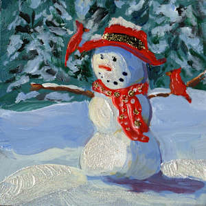 Snowman with Bling by Lynette Redner