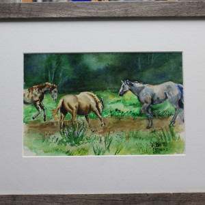 Horses at Play by Lynette Redner 
