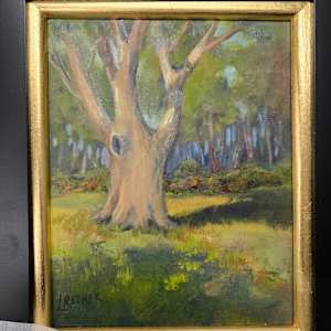 Long Standing Tree: Nature Land Park:  En Plein Air by Lynette Redner, Image 1.