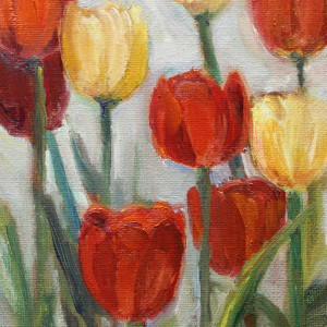Tulips Finally! by Lynette Redner