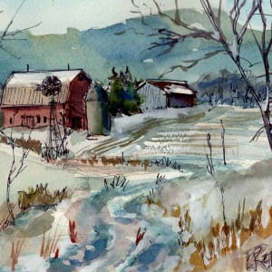 Farm in the Snow by Lynette Redner