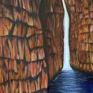 Dreaming of Kimberley Gorges 152x76cm by Di Parsons
