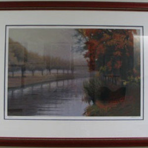 Canal in Autumn Mist I by John Friedman