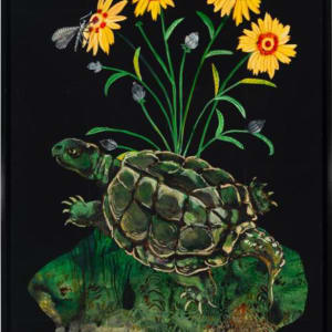 Snapping Turtle, Plains Coreopsis by Nancy Friedemann-Sánchez
