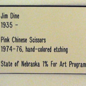 Pink Chinese Scissors by Jim Dine 