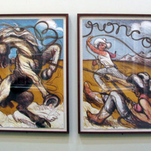 Bronco (diptych, left panel) by Luis Jimenez 