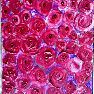 Tons of pink roses by Christopher John Hoppe