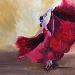 Red Flamenco- SOLD by Christopher Hoppe