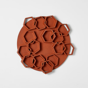 Interlacing Hexagons on a Circle (Wall Mount) by Ben Medansky 