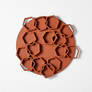 Interlacing Hexagons on a Circle (Wall Mount) by Ben Medansky 
