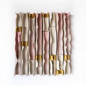 Wave Study in Blush and Orchre by BEN MEDANSKY