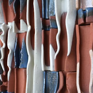 Waves in Blue White and Terracotta by BEN MEDANSKY, Image 2.