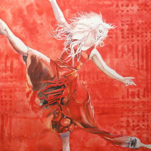 4th Place – Overall - Mark Kaufman - “Red Dancer” – www.markkaufmanwatercolors.com by Mark Kaufman