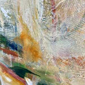 Abstracted by Fall 40x40 (Framed) by Janetta Smith  Image: Close-up