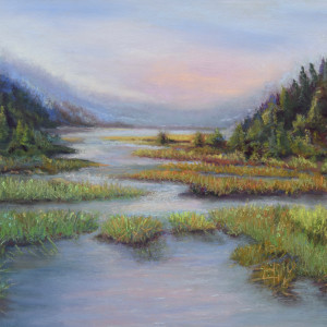 Sunrise on the Priest River by Susan  Frances Johnson