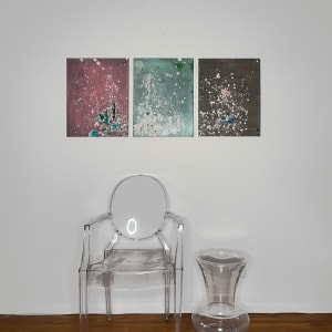 Fireworks Pink Green Brown by Tina Psoinos  Image: Fireworks in situ