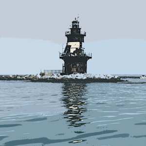 Orient Point Lighthouse_clr_48x36_2023 by Tina Psoinos, Image 1.