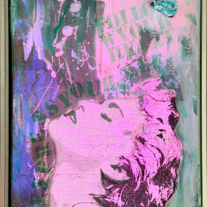 Madonna Green Express Yourself_21.5x17.5x4 by Tina Psoinos, Image 5.
